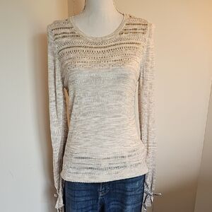 White House Black Market Cream Knit Sweater
